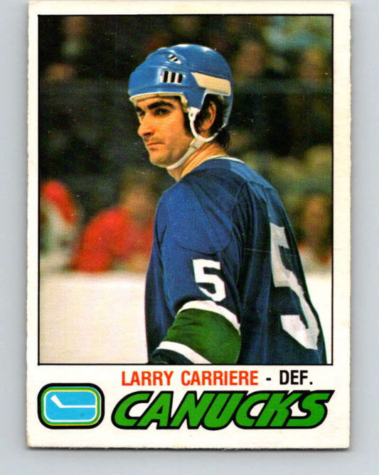 1977-78 O-Pee-Chee #304 Larry Carriere  Vancouver Canucks  V15101