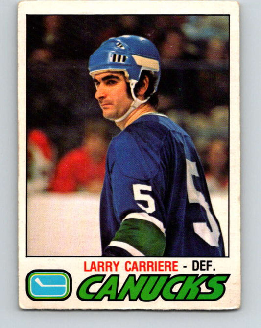 1977-78 O-Pee-Chee #304 Larry Carriere  Vancouver Canucks  V15102