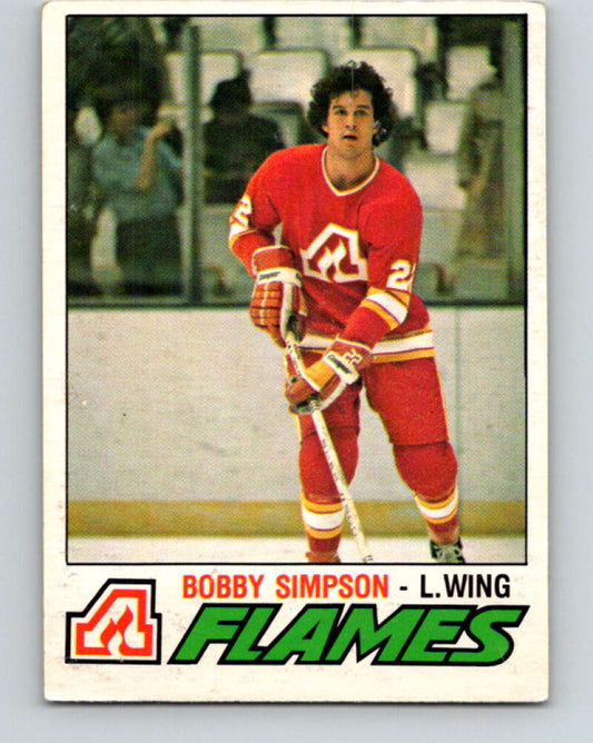 1977-78 O-Pee-Chee #310 Bobby Simpson  RC Rookie Atlanta Flames  V15157