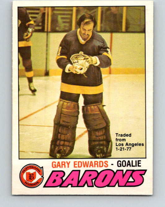 1977-78 O-Pee-Chee #345 Gary Edwards  Cleveland Barons  V15430