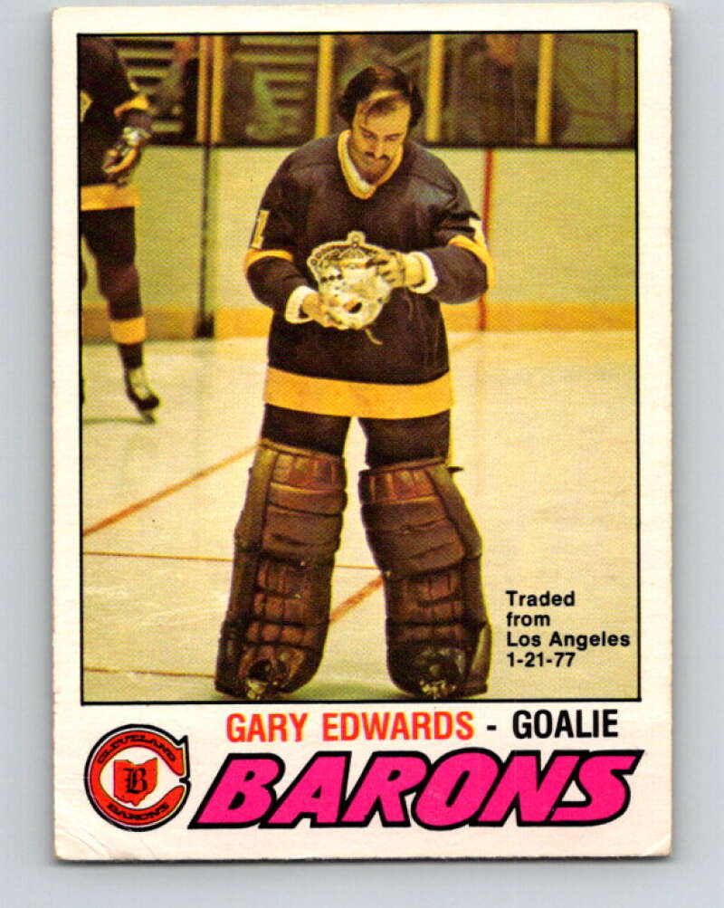 1977-78 O-Pee-Chee #345 Gary Edwards  Cleveland Barons  V15434