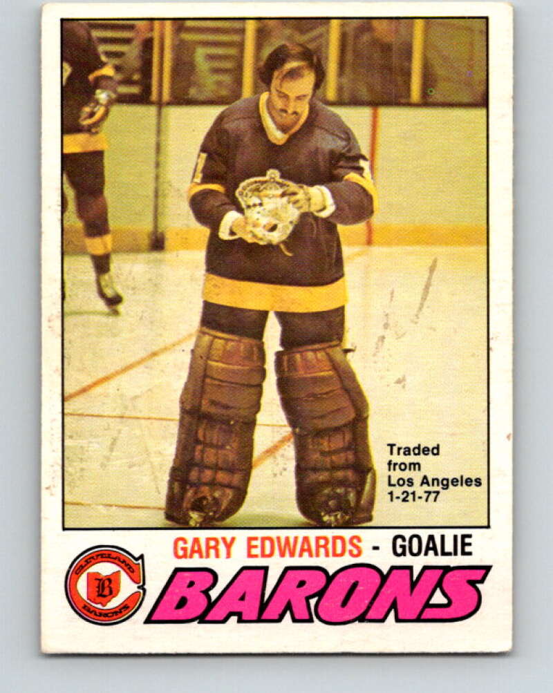 1977-78 O-Pee-Chee #345 Gary Edwards  Cleveland Barons  V15435