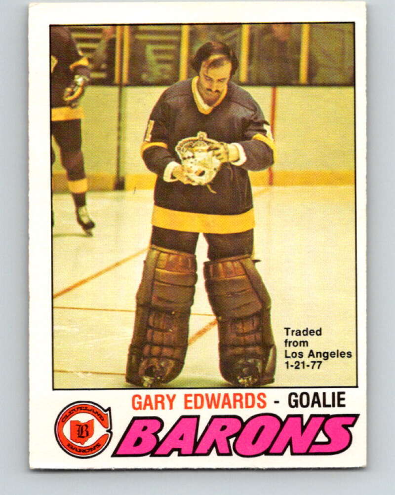 1977-78 O-Pee-Chee #345 Gary Edwards  Cleveland Barons  V15436