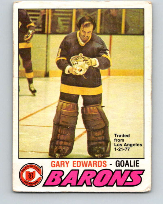 1977-78 O-Pee-Chee #345 Gary Edwards  Cleveland Barons  V15438