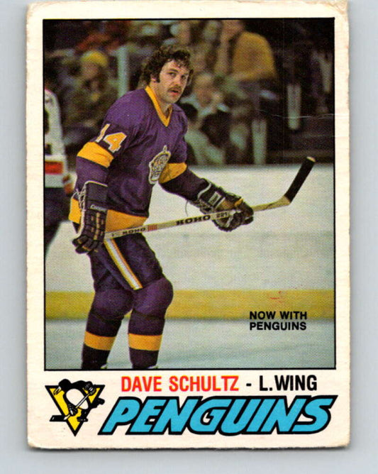 1977-78 O-Pee-Chee #353 Dave Schultz  Pittsburgh Penguins  V15504