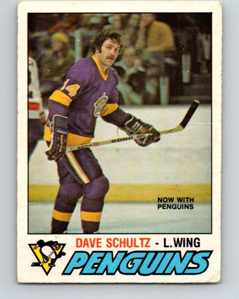 1977-78 O-Pee-Chee #353 Dave Schultz  Pittsburgh Penguins  V15506