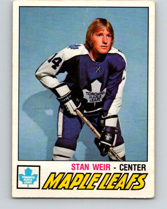 1977-78 O-Pee-Chee #356 Stan Weir  Toronto Maple Leafs  V15531