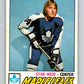 1977-78 O-Pee-Chee #356 Stan Weir  Toronto Maple Leafs  V15534