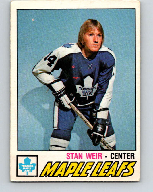 1977-78 O-Pee-Chee #356 Stan Weir  Toronto Maple Leafs  V15535