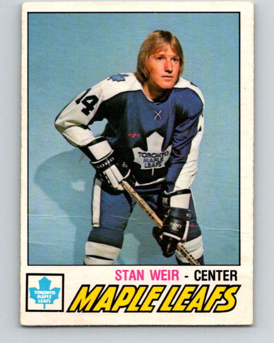 1977-78 O-Pee-Chee #356 Stan Weir  Toronto Maple Leafs  V15536