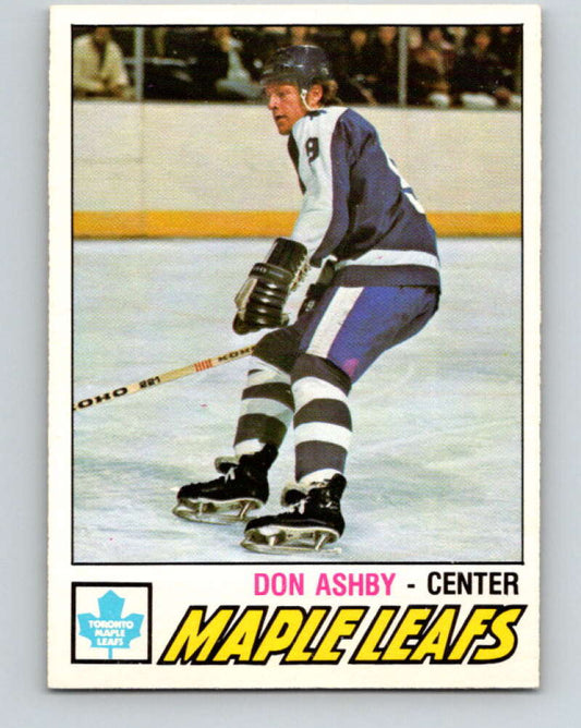 1977-78 O-Pee-Chee #365 Don Ashby  RC Rookie Toronto Maple Leafs  V15601