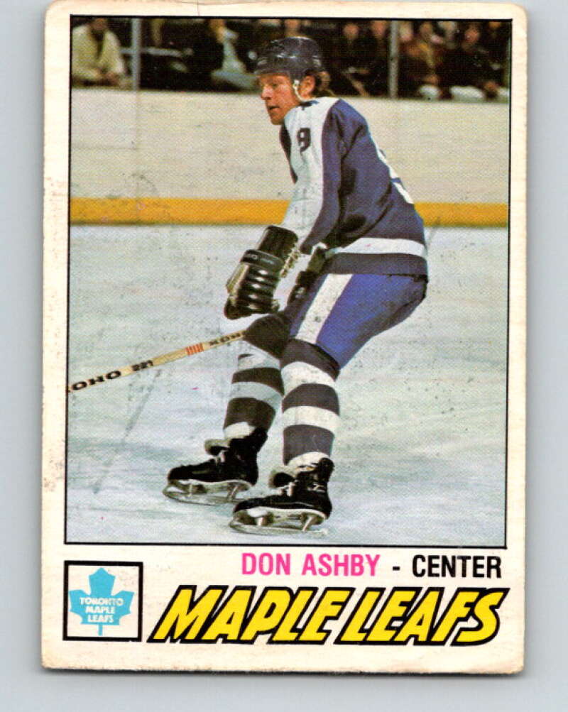 1977-78 O-Pee-Chee #365 Don Ashby  RC Rookie Toronto Maple Leafs  V15606