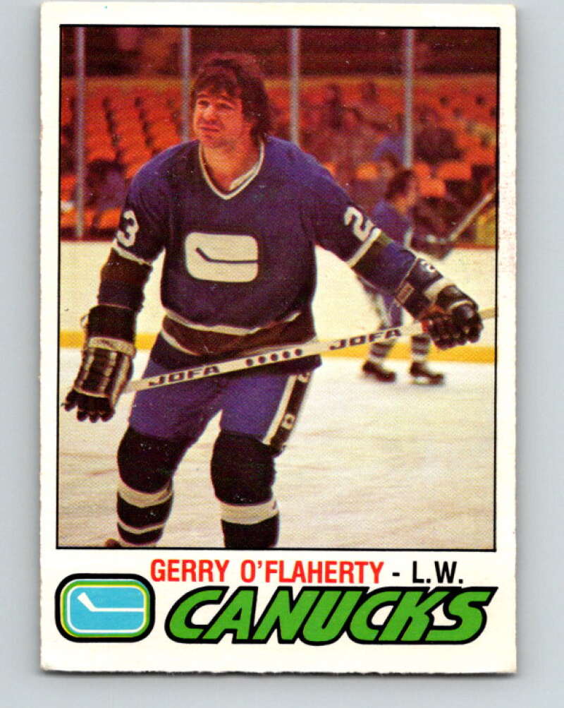 1977-78 O-Pee-Chee #377 Gerry O'Flaherty  Vancouver Canucks  V15683