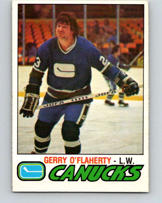 1977-78 O-Pee-Chee #377 Gerry O'Flaherty  Vancouver Canucks  V15684