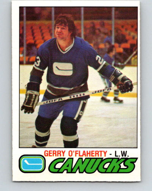 1977-78 O-Pee-Chee #377 Gerry O'Flaherty  Vancouver Canucks  V15685