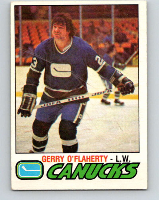 1977-78 O-Pee-Chee #377 Gerry O'Flaherty  Vancouver Canucks  V15686