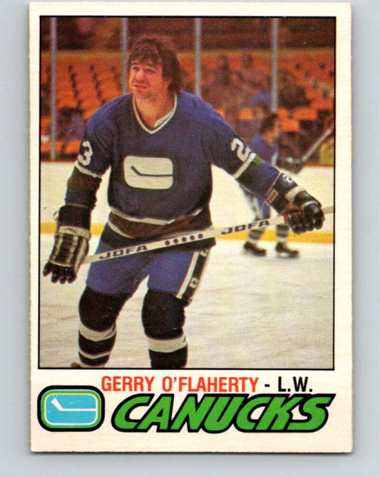 1977-78 O-Pee-Chee #377 Gerry O'Flaherty  Vancouver Canucks  V15687