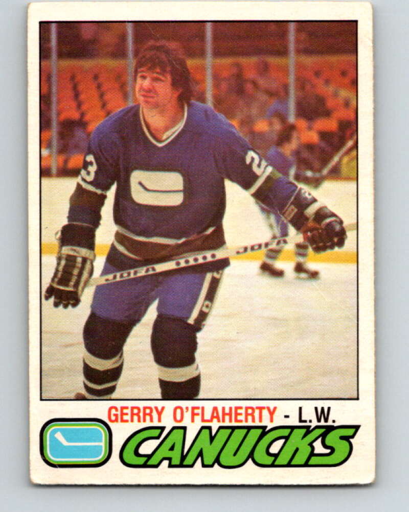 1977-78 O-Pee-Chee #377 Gerry O'Flaherty  Vancouver Canucks  V15689