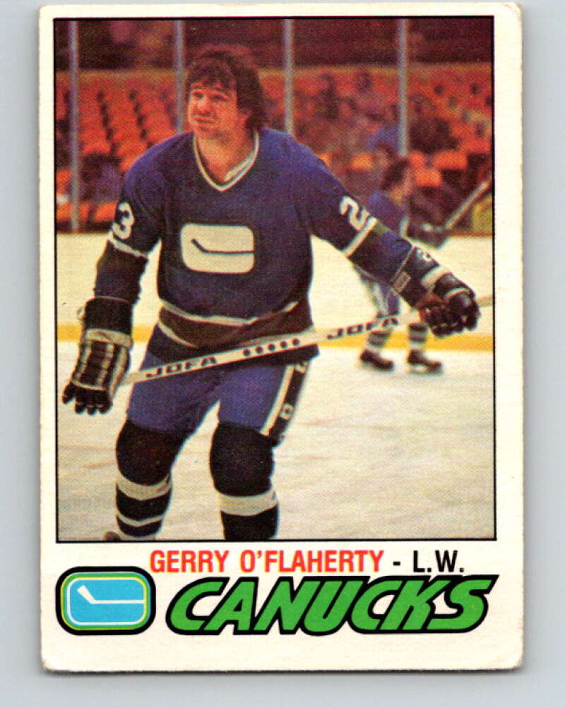 1977-78 O-Pee-Chee #377 Gerry O'Flaherty  Vancouver Canucks  V15690