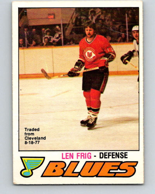 1977-78 O-Pee-Chee #384 Len Frig  St. Louis Blues  V15735