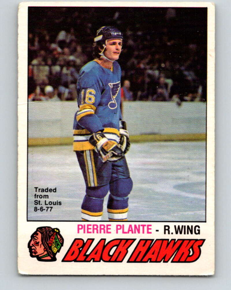 1977-78 O-Pee-Chee #385 Pierre Plante  Chicago Blackhawks  V15739