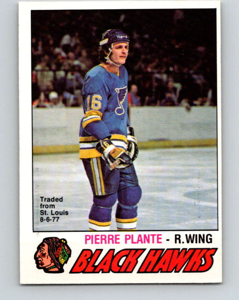 1977-78 O-Pee-Chee #385 Pierre Plante  Chicago Blackhawks  V15743