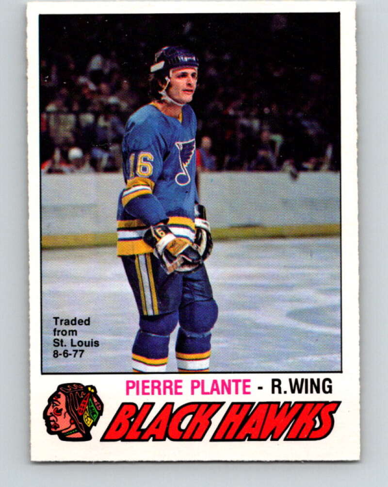 1977-78 O-Pee-Chee #385 Pierre Plante  Chicago Blackhawks  V15745