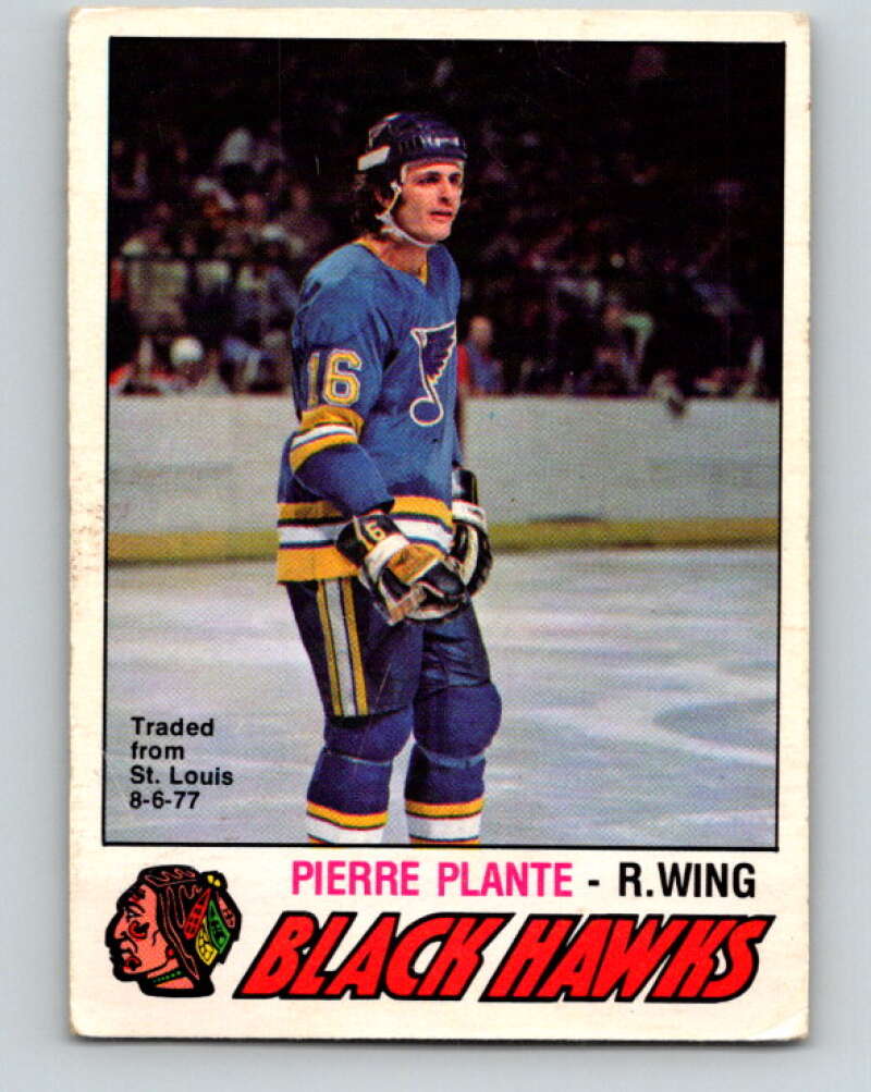 1977-78 O-Pee-Chee #385 Pierre Plante  Chicago Blackhawks  V15746