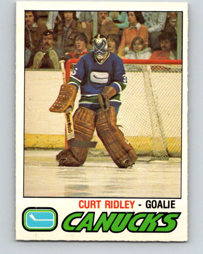 1977-78 O-Pee-Chee #395 Curt Ridley  Vancouver Canucks  V15834