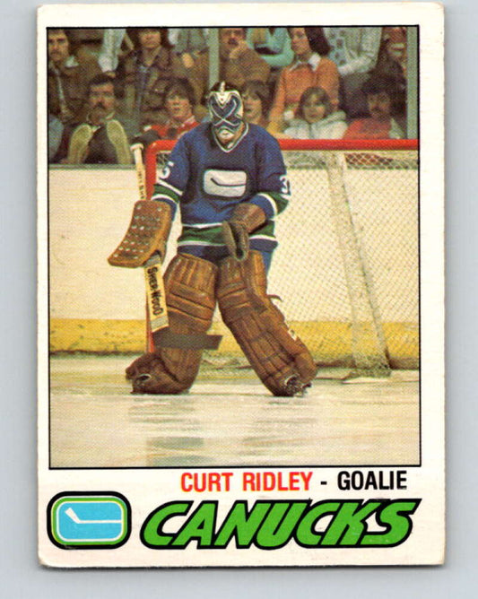 1977-78 O-Pee-Chee #395 Curt Ridley  Vancouver Canucks  V15839