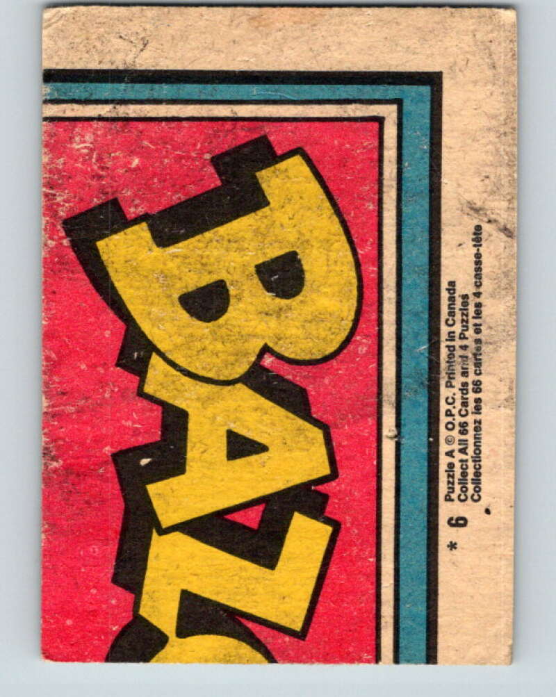1970's O-Pee-Chee Bazooka Joe and his Gang #6  V16419