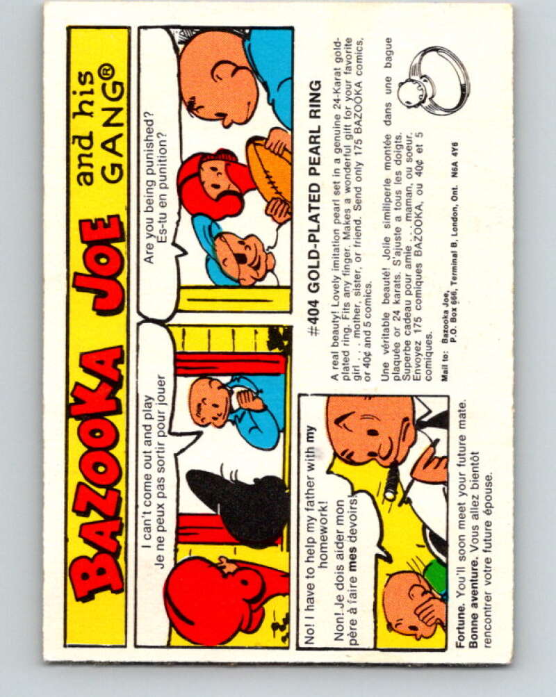 1970's O-Pee-Chee Bazooka Joe and his Gang #12  V16426