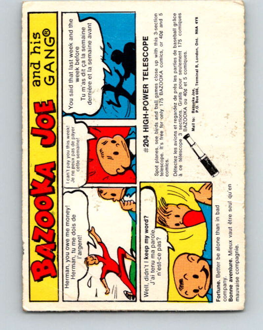 1970's O-Pee-Chee Bazooka Joe and his Gang #15  V16429