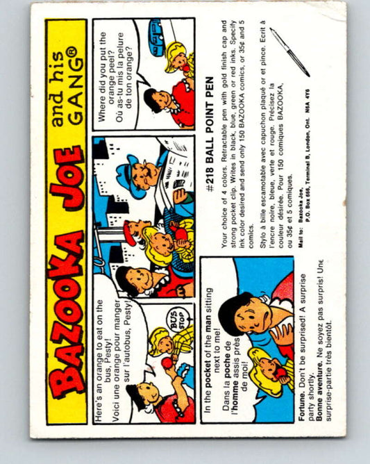 1970's O-Pee-Chee Bazooka Joe and his Gang #22  V16433