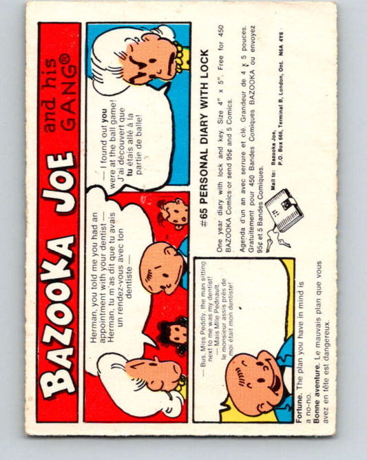 1970's O-Pee-Chee Bazooka Joe and his Gang #38  V16444