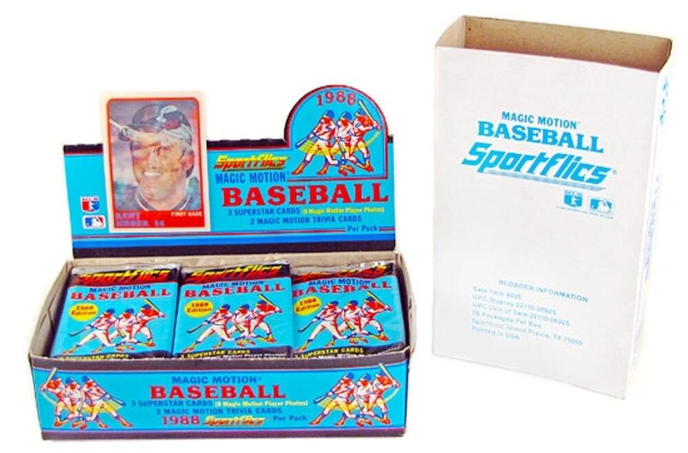 1988 Baseball Sportsflics Sealed Hobby Box - 36 Packs - Hard to Find!!