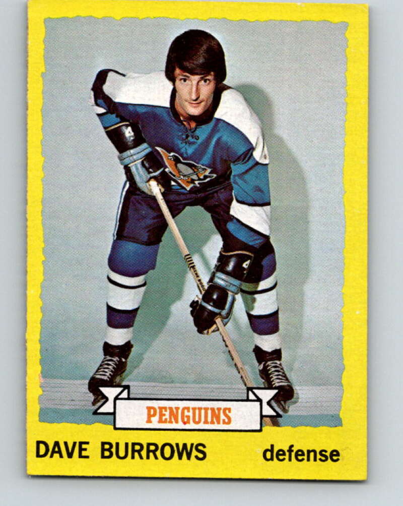 1973-74 Topps #27 Dave Burrows  Pittsburgh Penguins  V16626