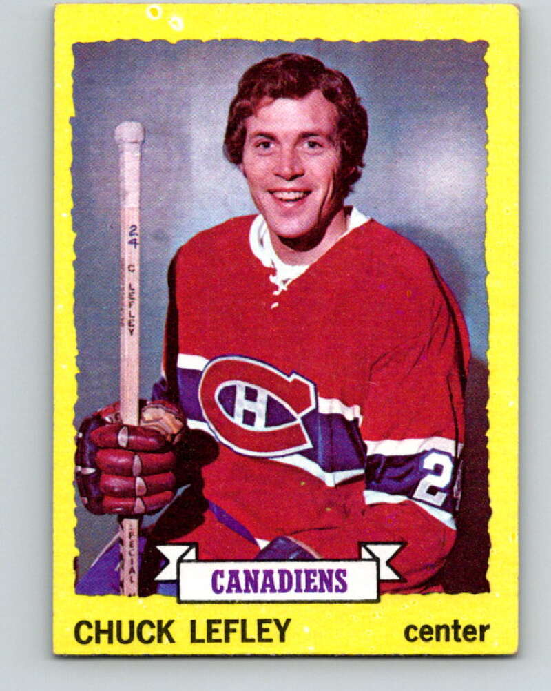 1973-74 Topps #154 Chuck Lefley RC Rookie Canadiens  V16676
