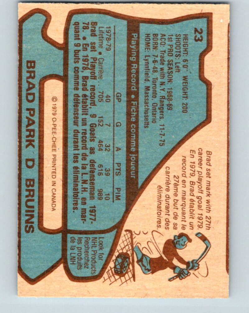 1979-80 O-Pee-Chee #23 Brad Park  Boston Bruins  V16951