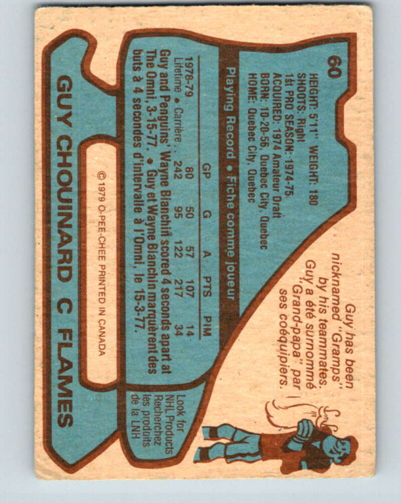 1979-80 O-Pee-Chee #60 Guy Chouinard  Atlanta Flames  V17291