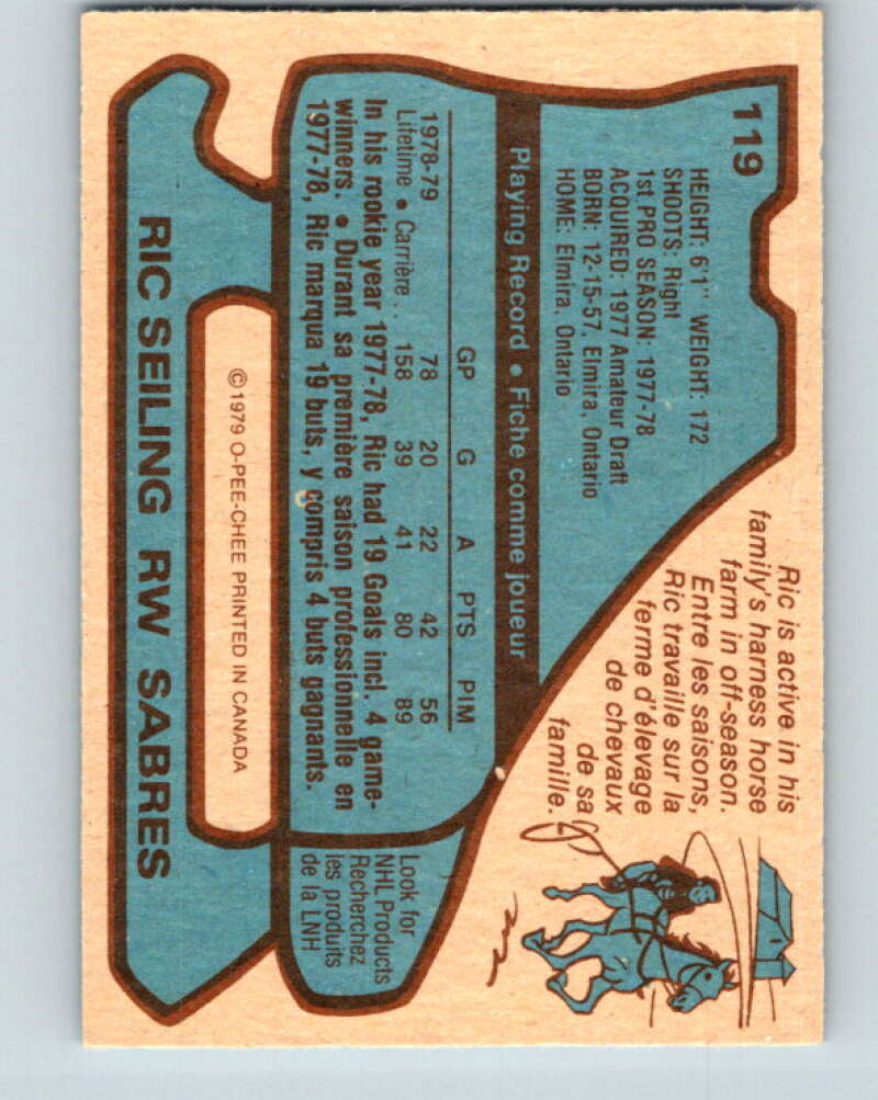 1979-80 O-Pee-Chee #119 Ric Seiling  Buffalo Sabres  V17809