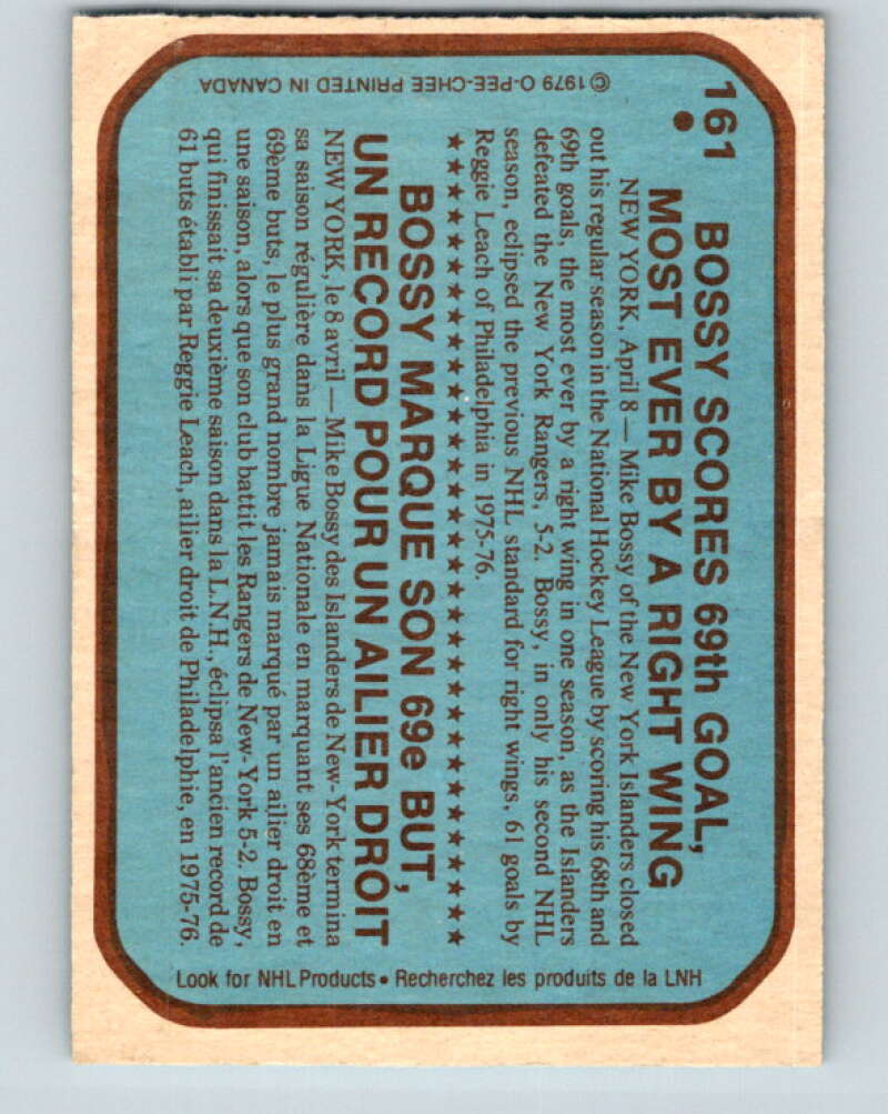 1979-80 O-Pee-Chee #161 Mike Bossy RB  New York Islanders  V18191