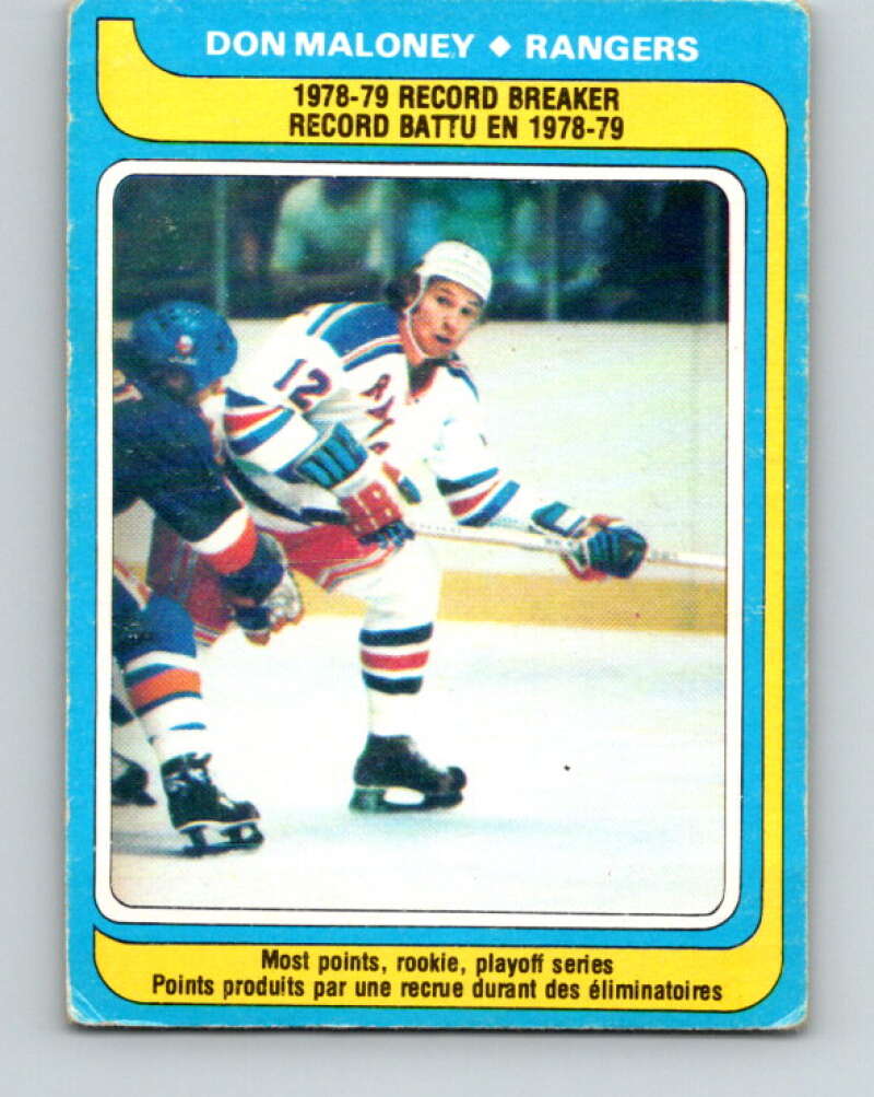 1979-80 O-Pee-Chee #162 Don Maloney RB  New York Rangers  V18200