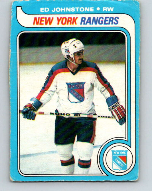 1979-80 O-Pee-Chee #179 Ed Johnstone  RC Rookie New York Rangers  V18390
