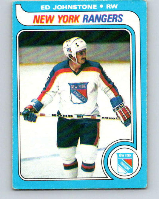1979-80 O-Pee-Chee #179 Ed Johnstone  RC Rookie New York Rangers  V18395