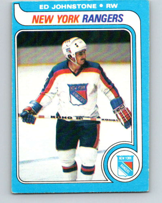 1979-80 O-Pee-Chee #179 Ed Johnstone  RC Rookie New York Rangers  V18396