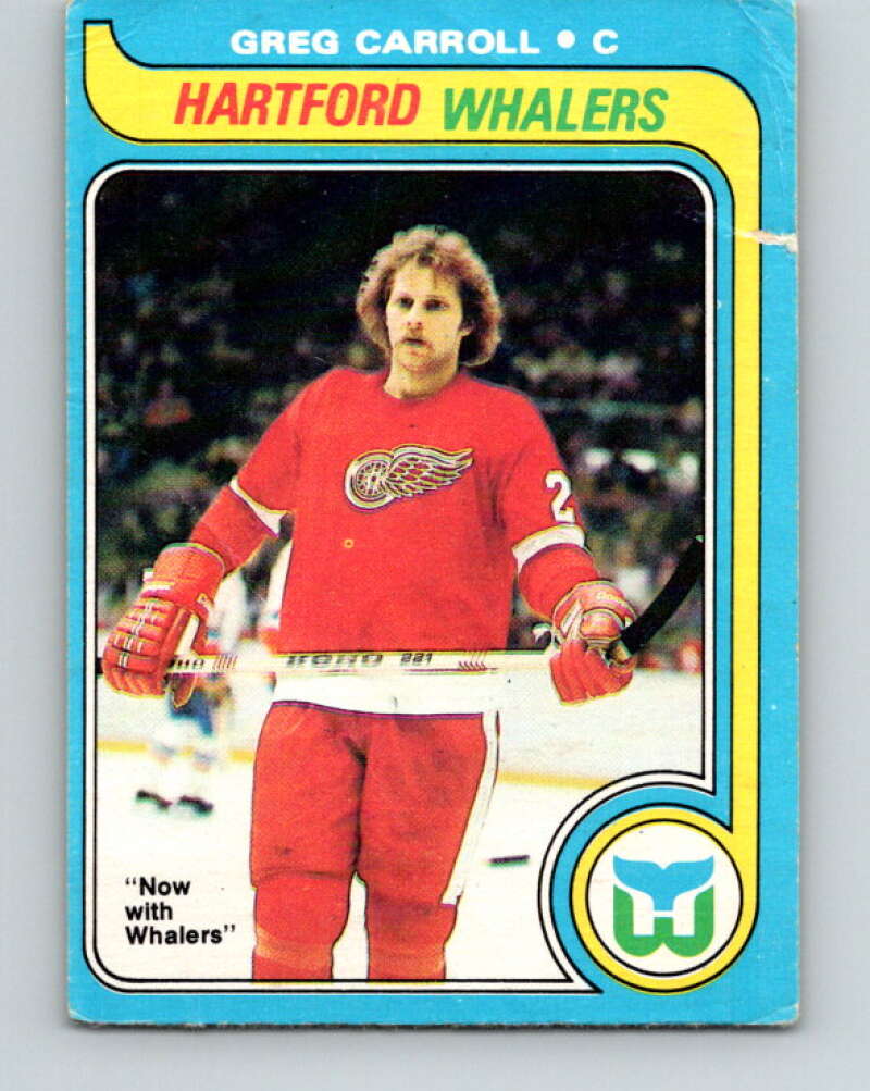 1979-80 O-Pee-Chee #184 Greg Carroll  RC Rookie Hartford Whalers  V18453