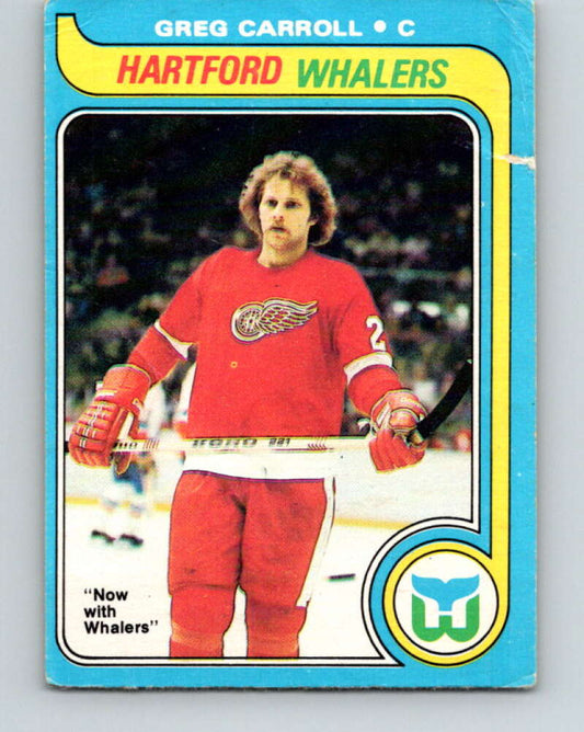 1979-80 O-Pee-Chee #184 Greg Carroll  RC Rookie Hartford Whalers  V18453