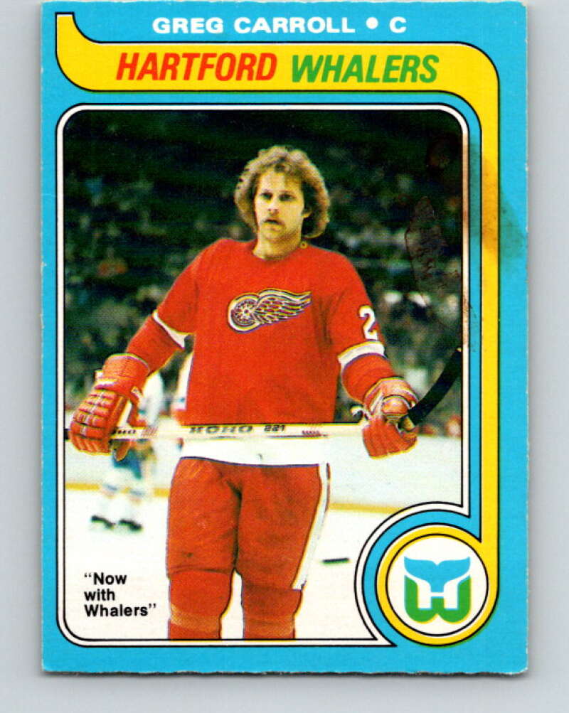 1979-80 O-Pee-Chee #184 Greg Carroll  RC Rookie Hartford Whalers  V18454