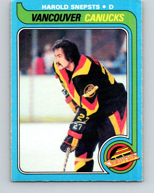 1979-80 O-Pee-Chee #186 Harold Snepsts  Vancouver Canucks  V18467